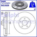 FORD CONNECT FREN DİSKİ ÖN 02-.13 DELPHI 2T141125CC
