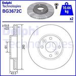 RENAULT CLIO FREN DİSKİ ÖN 03- DELPHI 7701207795