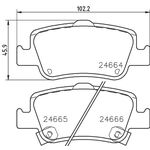 TOYOTA COROLLA FREN BALATASI ARKA 07-13 SANGSIN 04466-02292
