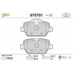 BMW E81 FREN BALATASI ARKA 05-11 VALEO 34216788183