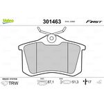 CITROEN C2 FREN BALATASI ARKA 06- VALEO 425467