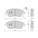OPEL CORSA C FREN BALATASI ÖN 02- BM AISIN 1605974