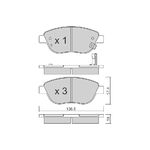 OPEL CORSA D FREN BALATASI ÖN 07- A13DTC Z13DTJ Z13DTH A13DTE AISIN 1605354