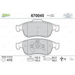 RENAULT FLUENCE FREN BALATASI ÖN 07- VALEO 410607115R