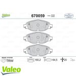 VW GOLF7 FREN BALATASI ÖN 13- VALEO 8V0698151