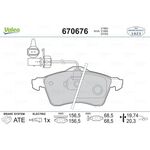 VW TRANSPORTER T4 FREN BALATASI ÖN 91-03 VALEO 7D0698151F