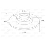 FORD TRANSIT V347 FREN DİSKİ ARKA 06-11 VALEO 8C1V 2A315 AA