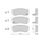 HYUNDAI SANTAFE FREN BALATASI ARKA 06- MANDO 583022BA20
