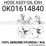 KIA BESTA YAĞ ÇIKIŞ HORTUMU 94- MANDO 0K01614840