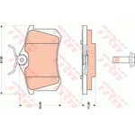 PEUGEOT 207 FREN BALATASI ARKA 02- TRW 4254.67