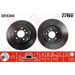 BMW E60 FREN DİSKİ ARKA TAKIM 03-10 TRW 34216772085