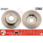 VW CADDY FREN DİSKİ ARKA 04-13 TRW 1K0615601L