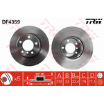 BMW E60 FREN DİSKİ ÖN TAKIM 03-10 TRW 34116764021