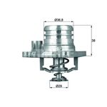 OPEL AGILA A TERMOSTAT 00-05 BSG 1338421