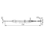 EL FREN TELİ ARKA 2007- MERCEDES W204 BOSCH A2044202585