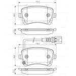 VW TRANSPORTER T5 FREN BALATASI ARKA 04- BOSCH 7H0698451