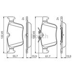FREN BALATASI ARKA 13- MERCEDES W205 BOSCH A0004203602