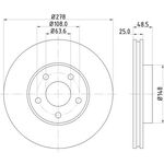 FREN DİSKİ ÖN 04- FORD FOCUS BOSCH AV611125DB