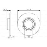 FREN DİSKİ ÖN 228MM 71- RENAULT R12 BOSCH 7700502515