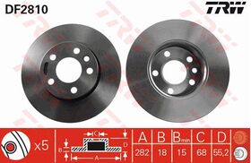 FREN DİSKİ ÖN VW TRANSPORTER T4 91- TRW 701615301G