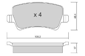 FREN BALATASI ARKA 07-14 FORD MONDEO AISIN ME6G9J2M008FB