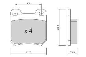 FREN BALATASI ARKA 96-02 BM OPEL VECTRA B AISIN 1605047