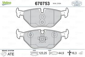 FREN BALATASI ARKA BMW E46 99-05 VALEO 34216778168