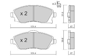 FREN BALATASI ÖN 02- OPEL CORSA C AISIN 1605974