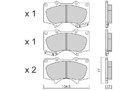 FREN BALATASI ÖN 15- 2.4 D, 2.8 D TOYOTA HILUX AISIN 04465-0K090