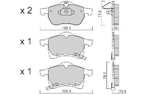 FREN BALATASI ÖN 99- BM OPEL ZAFIRA AISIN 1605035