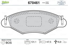 FREN BALATASI ÖN PEUGEOT 206 99- VALEO 425494