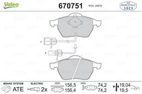 FREN BALATASI ÖN VW PASSAT 97-04 VALEO 4B0698151J