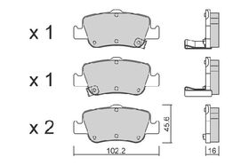 FREN BALATASI ARKA 07-12 TOYOTA COROLLA AISIN 446602181