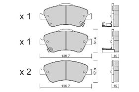 FREN BALATASI ÖN Benzin-Dizel 07-12 TOYOTA COROLLA AIS BPTO-1015