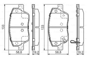 FREN BALATASI ÖN 15- FIAT EGEA BOSCH 77367628