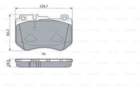 FREN BALATASI ÖN 2013- MERCEDES W205 BOSCH A0084201720