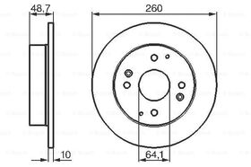 FREN DİSKİ ARKA 96-98 HONDA ACCORD BOSCH 42510SV1A00