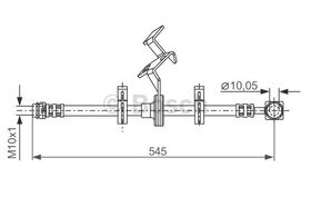 FREN HORTUMU ÖN 1998-2004 MERCEDES W163 BOSCH A1634202048