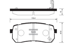 FREN BALATASI ARKA 08- HYUNDAI H1 MANDO 583023JA00