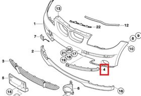 TAMPON ÇITASI ÖN L BMW E87 BTAP 51117058457