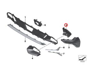 TAMPON KAPLAMASI ÖN SOL 17- BMW G20 IOE-BMW 51117464271