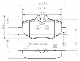 FREN BALATASI ARKA 2006- MERCEDES VITO BSG A0004216210