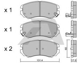 FREN BALATASI ÖN 04- HYUNDAI SONATA MANDO 581011FA00