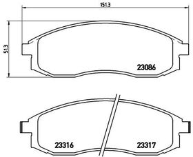 FREN BALATASI ÖN 03-05 MITSUBISHI L200 SANGSIN MN102617