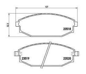 FREN BALATASI ÖN 98- HYUNDAI GALLOPER MANDO 58101M1A00
