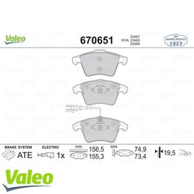 FREN BALATASI ÖN VW TRANSPORTER T5 04- VALEO 7H0698151