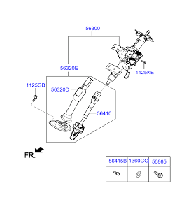 DİREKSİYON MİLİ 12- HYUNDAI H100 KMY MANDO 563004F650