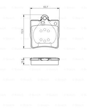 FREN BALATASI ARKA 96-10 MERCEDES W202 BOSCH A0024207420