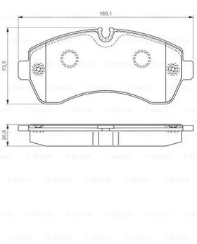 FREN BALATASI ÖN 06-16 VW CRAFTER BOSCH 2E0698151C