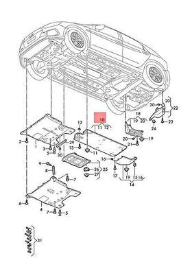KARTER ALT MUHAFAZASI R 18/- VW POLO6 BTAP 2Q0825202B